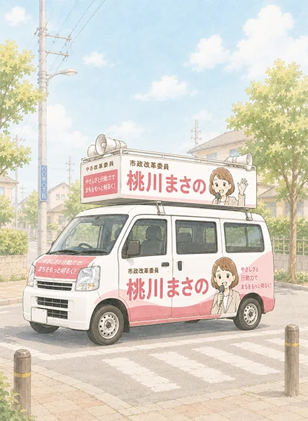 選挙カー看板