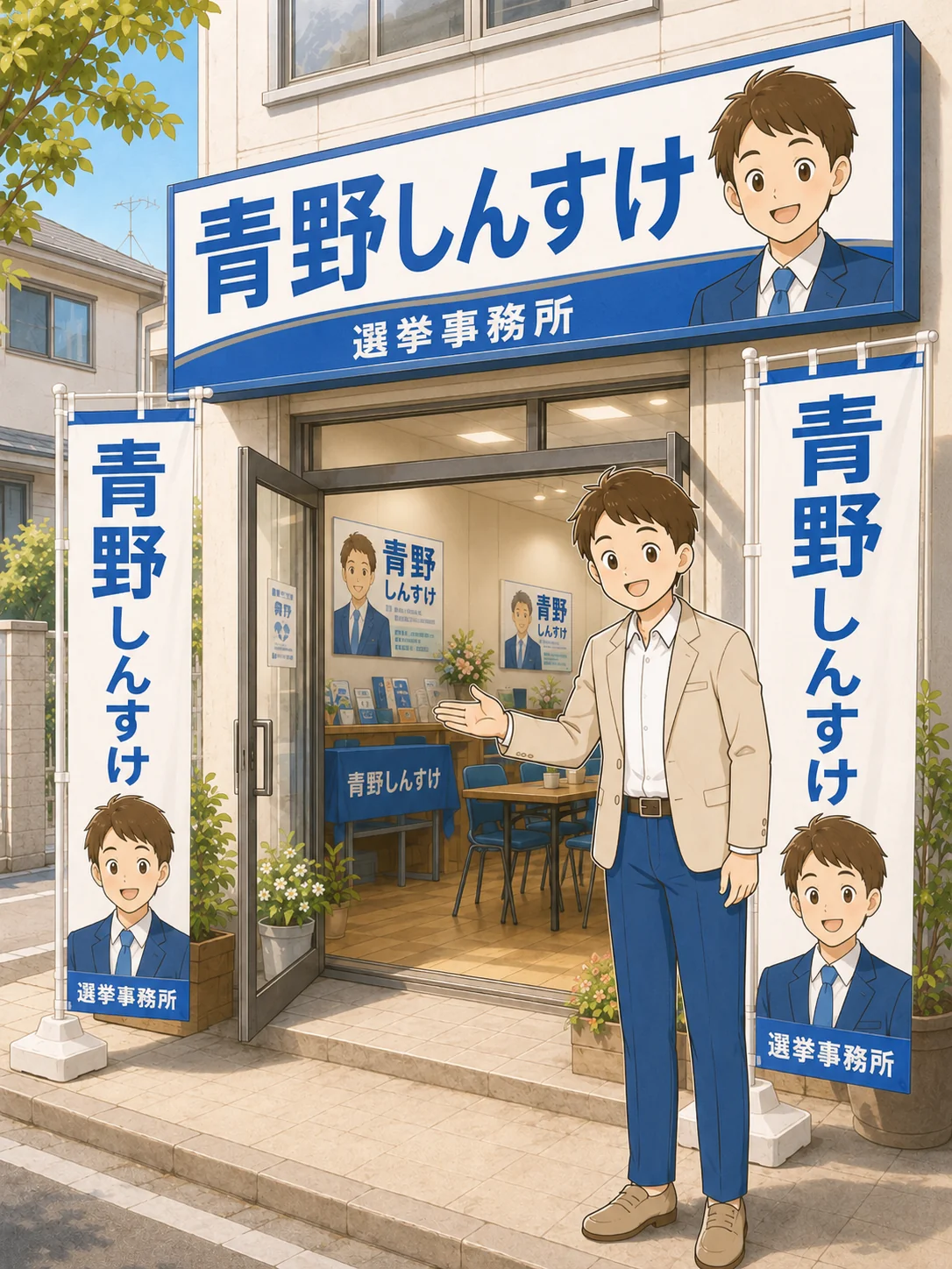 選挙事務所看板
